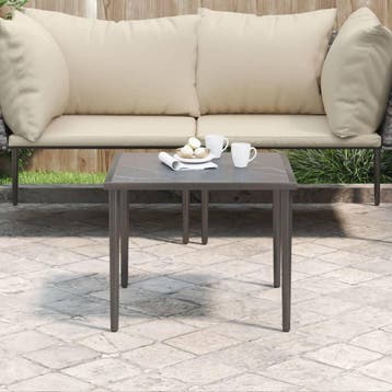 vidaXL Tuintafel 48x48x37 cm staal grijs, Verzenden, Nieuw, Rvs