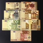 Themacollectie - Eurobiljetten die zijn verguld met, Antiek en Kunst