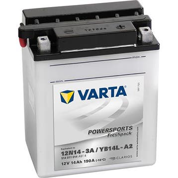 VARTA YB14L-A2 Powersports Freshpack accu | 514 011 014 | 1, Ophalen of Verzenden, Nieuw