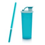 Tupperware Eco Beker met Rietje BlauwGroen, Ophalen of Verzenden, Nieuw