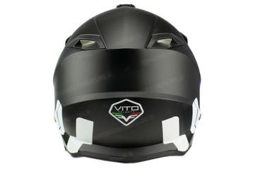 Helm Vito Crosshelm Tivoli mat zwart / blauw wit (XS t/m..., Ophalen of Verzenden, Nieuw, Vito
