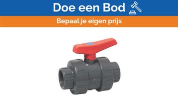 Bieden: PVC kogelkraan 2.5 inch 10 bar DN65 grijs type 2050, Watersport en Boten, Bootonderdelen, Ophalen of Verzenden, Nieuw