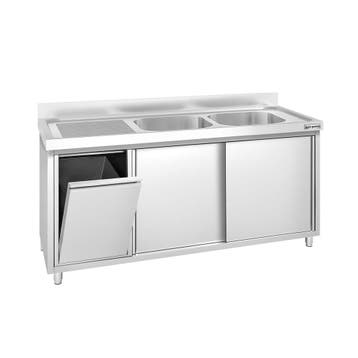 GGM Gastro | Spoelkast PREMIUM - RVS - 1600x700mm - met |, Verzenden, Nieuw in verpakking, RVS Meubilair