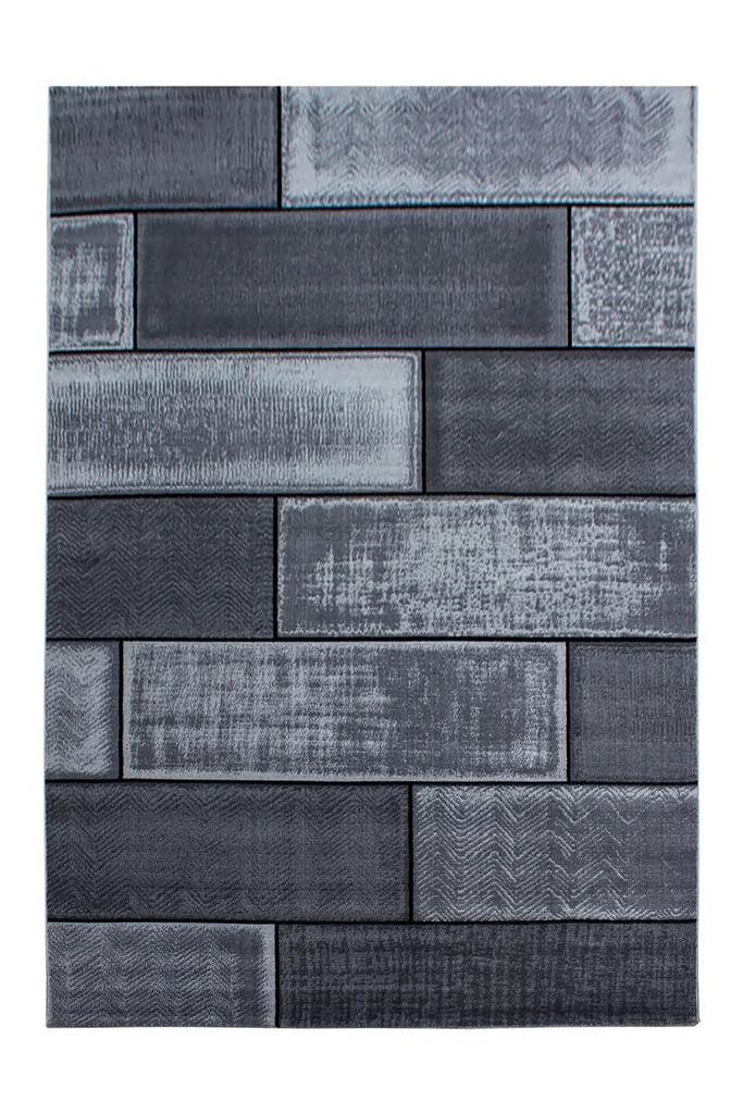 Laagpolig Vloerkleed | Plus | Tegels | Zwart | 80x150 cm, Huis en Inrichting, Stoffering | Tapijten en Kleden, Verzenden