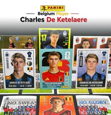 Panini - Charles De Ketelaere - 13 stickers - inclusief, Nieuw