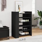 vidaXL Schoenenkast 74,5x37,5x100 cm bewerkt hout zwart, Verzenden, Nieuw