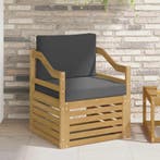 vidaXL Tuinbank Polyester wit en antracietkleurig, Verzenden, Nieuw