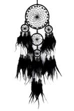 Dromenvanger Mandala Zwart Dreamcatcher Veren Macramé Bohemi, Ophalen of Verzenden, Nieuw, Feestartikel, Carnaval