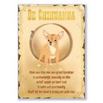 Chihuahua Vintage deco bord, Verzenden, Nieuw, Hond of Kat, Overige typen