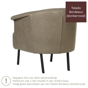Leren fauteuil Embrace - Toledo Bordeaux (donkerrood), Huis en Inrichting, Eigentijds, Klassiek, Modern, Romantisch, Nieuw, Ophalen of Verzenden