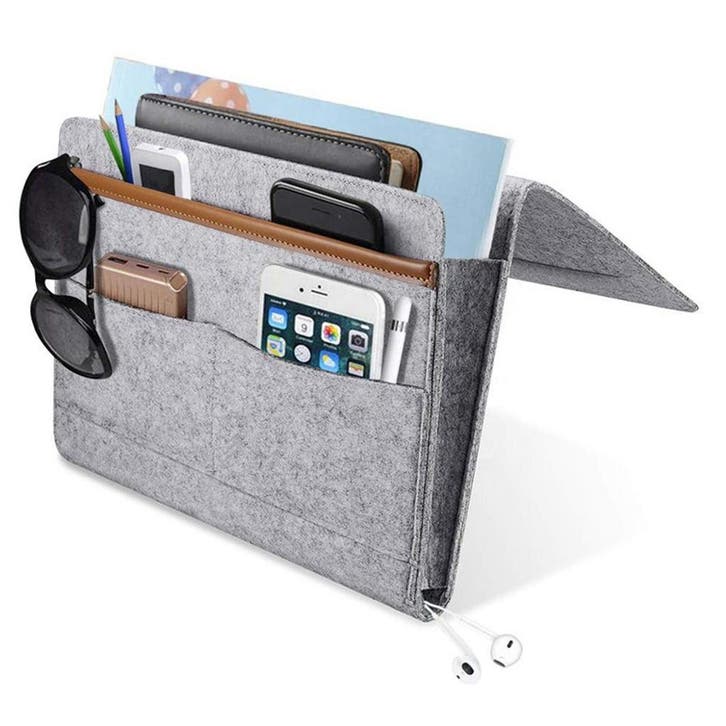 Bedside Pocket - Licht Grijs - Vilten Opbergzak voor Bed of, Huis en Inrichting, Woonaccessoires | Overige, Nieuw, Verzenden