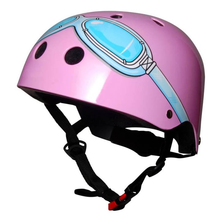 Kiddimoto Kinder Fietshelm Pink Goggle Small (48 - 53 cm), Fietsen en Brommers, Fietsaccessoires | Fietshelmen, Nieuw, Verzenden