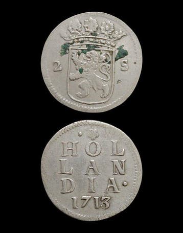 Nederland, Holland 2 Stuiver (Silver) 1713 Double