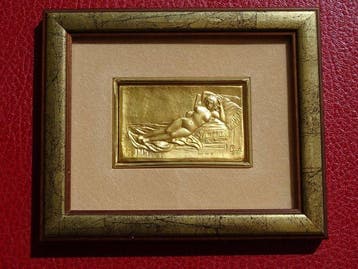 Italië. Francisco de Goya 24 carat gold finished over silver