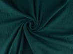 Mousseline stof – Donker petrol, Blauw, 120 cm of meer, Ophalen of Verzenden, Katoen
