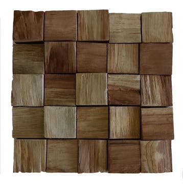 Wand Mozaïek Tegels Factory Hout Vierkant 3D Bruin - Matj.., Wandtegels, Nieuw, Ophalen of Verzenden, 20 tot 40 cm