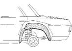 Binnenscherm links achter |  Mercedes w114, Mercedes w115, Ophalen of Verzenden, Nieuw