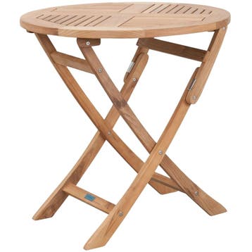 Exotan Inklaptafel teak Ø 65cm - Tuintafel, Nieuw