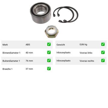 Wiellager Ford Scorpio HL4/16-7,7 () Van {{car_typeConstruct, Verzenden, Nieuw, Ford