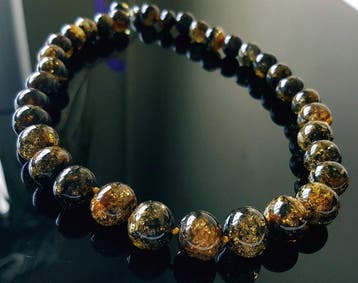 Amber Barnsteenketting - Groene barnsteenkleur - Baltische