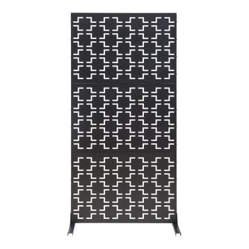 Scheidingswand Aaskis zwart 200x100x50 cm casa.pro, Verzenden, Nieuw