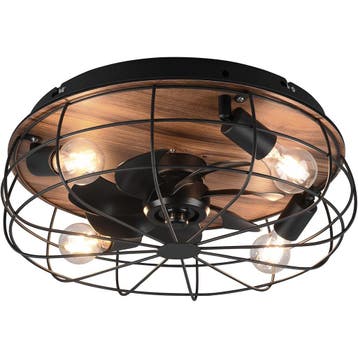 LED Plafondlamp met Ventilator - Plafondventilator - Trion, Ophalen of Verzenden, Nieuw, Metaal