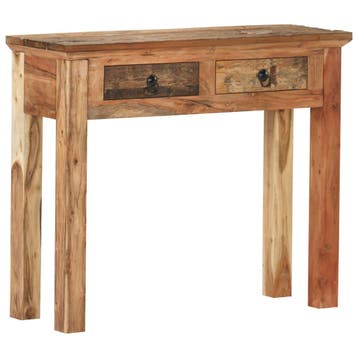 vidaXL Wandtafel 90,5x30x75 cm massief acaciahout en, Verzenden, Nieuw, Hout