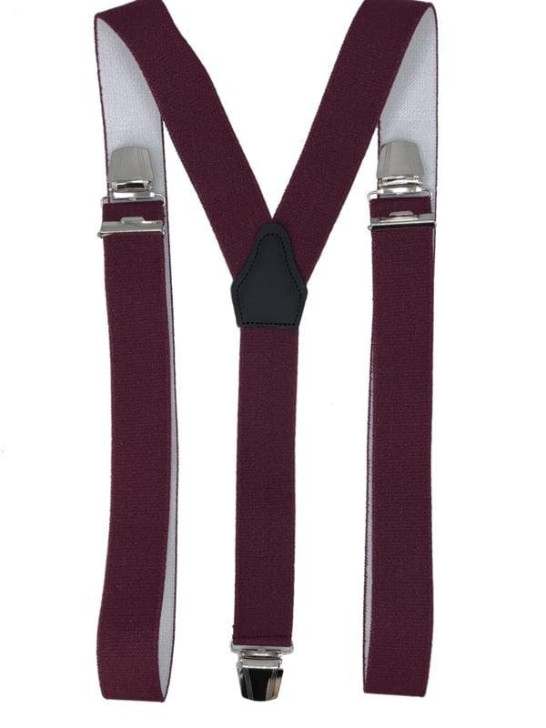 Bordeauxrode Bretels met extra sterke clips, Kleding | Heren, Riemen en Ceinturen, Nieuw, Verzenden