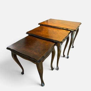 Set bijzettafels (3) - Mahonie - Vintage mimitafels, Antiek en Kunst