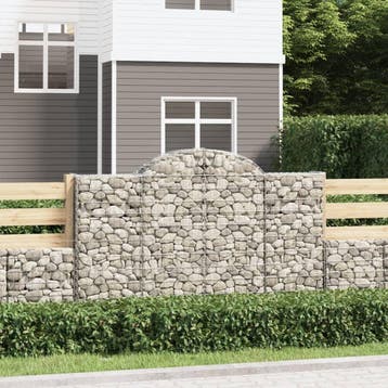 vidaXL Schanskorf gewelfd 200x50x120/140 cm gegalvaniseerd, 100 cm of meer, Verzenden, Nieuw, Metaal