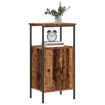vidaXL Nachtkastje 41x31x80 cm bewerkt hout oud houtkleurig, Verzenden, Nieuw, Hout