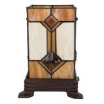 Tiffany kubus tafellamp – L 16,5 CM x B 16,5 CM x H 21 CM, Verzenden, Nieuw