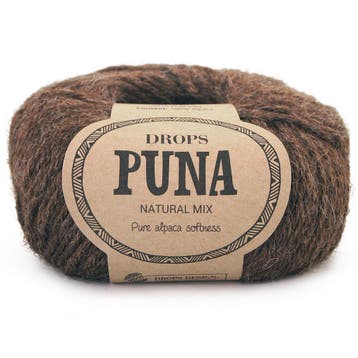 DROPS Puna Natural Mix - 03 bruin - Wol Garen, Ophalen of Verzenden, Nieuw