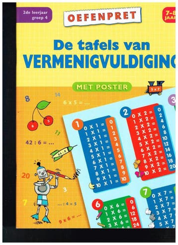 Tafels/ vermenigvuldigen oefenpret 7- 8 jaar -  uitgever, Verzenden, Gelezen, Uitgever