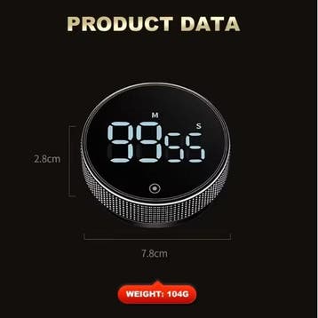 Magnetische Keukentimer – Digitaal met Draaiknop Timer, Huis en Inrichting, Woonaccessoires | Klokken, Verzenden, Nieuw