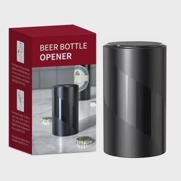 Automatische Flesopener Zwart - Magnetische RVS Bieropener v, Verzenden, Nieuw