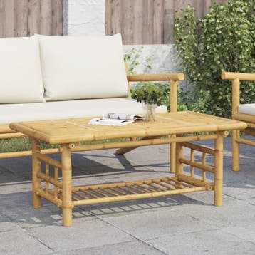 vidaXL Salontafel 110x55x45 cm bamboe, Verzenden, Nieuw, Overige houtsoorten, 100 tot 150 cm