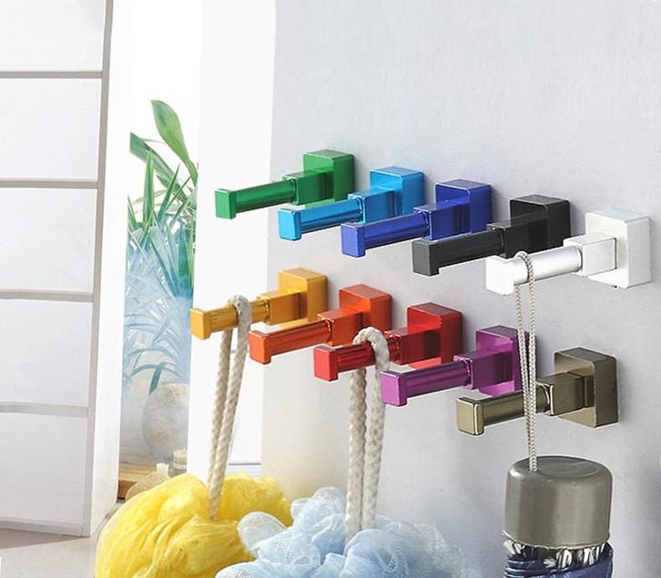 Set van 10 kledinghaken (goud, vierkant, aluminium), Doe-het-zelf en Verbouw, Gereedschap | Handgereedschap, Nieuw, Ophalen of Verzenden