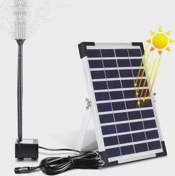 Solar Tuinpomp Kit 12W - Fontein Pomp met 9 Sproeiers & 1M P, Verzenden, Nieuw