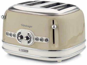 Ariete 0156 - Retro Broodrooster - 4 Sneden - Vintage Beige, Witgoed en Apparatuur, Broodroosters, Verzenden, Zo goed als nieuw