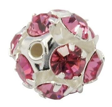 1 x Metalen filigraan kralen zilverkleur 12 mm met krista..., Ophalen of Verzenden, Nieuw, Kraal