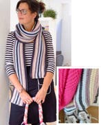 Strepen sjaal Haakpatroon, Ophalen of Verzenden, Nieuw, Breien of Haken, Wol of Garen