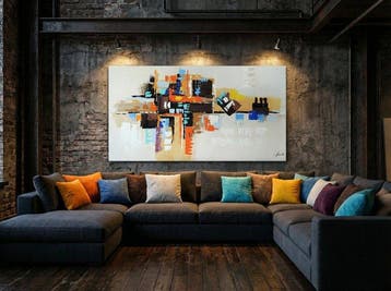 Monika Spiewak - Abstract - Oil Painting Stretched On The