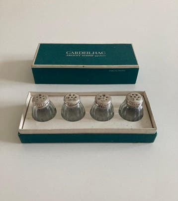 Cardeilhac - Christofle - Zoutvat (4) - Parels - .950 zilver