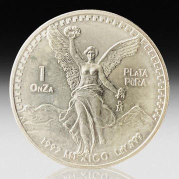 Mexico. Silver .999 1 Oz Libertad 1992 (Zonder, Postzegels en Munten