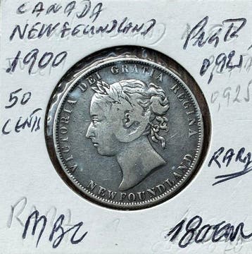 Canada, Newfoundland Victoria. 50 Cents 1900 (Zonder