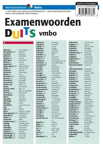 Examenwoorden duits vmbo kaart 9789066753884, Zo goed als nieuw