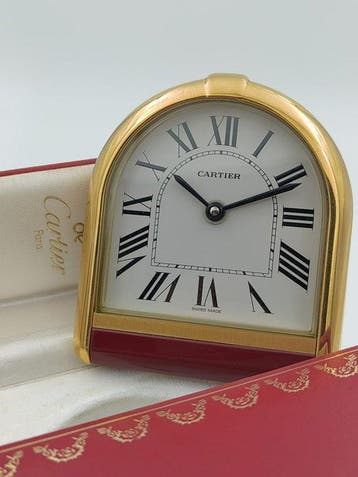 Tafelklok - Cartier - Verguld - 1980-1990 - Tafelklok