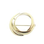 Vintage gouden abstracte broche, Ophalen of Verzenden, Gebruikt, Overige kleuren, Goud