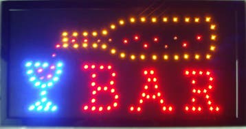 Bar drank cafe LED bord lamp verlichting lichtbak reclamebor, Verzenden, Nieuw
